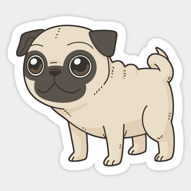 Pug Sticker by natexopher